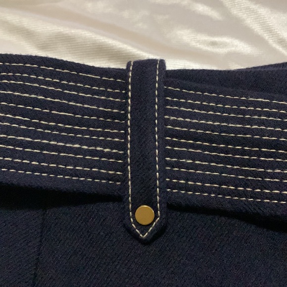 J. Crew Wool Pencil Skirt | Navy Blue Wool Skirt Size 8 - Picture 5 of 11